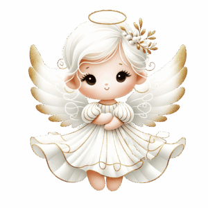 white and gold angel 3